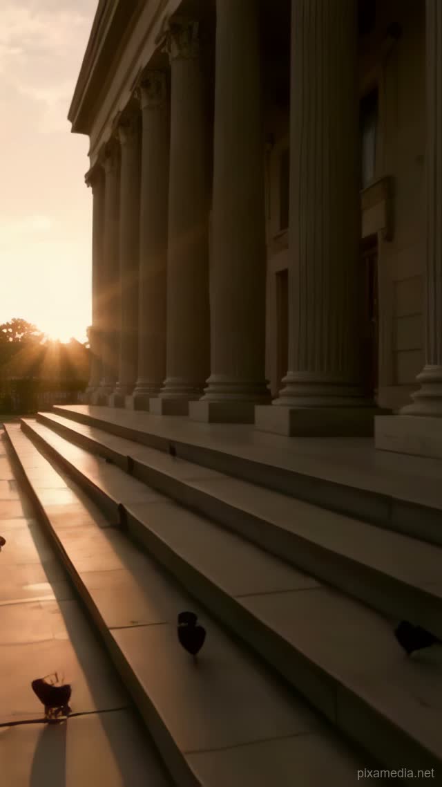 Golden Light on Justice Steps - Real Estate AI stock